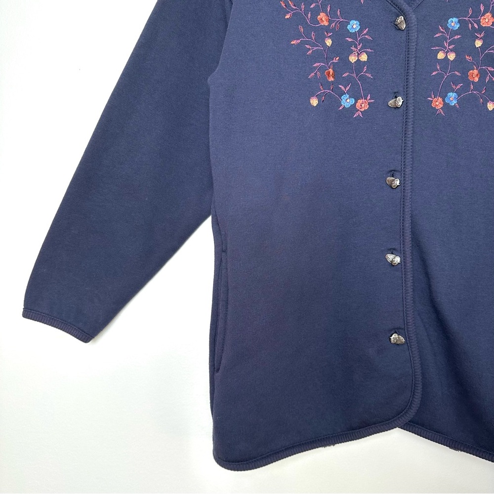 Cottagecore Floral Kitschy Cardigan Embroidered Teachercore Earthy Goblincore - Picture 6 of 13